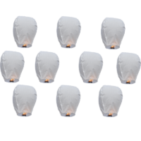 10 Pack White Sky Lantern Box