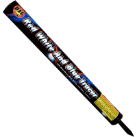 Red White and Blue Tracer Roman Candle | Pro Fireworks